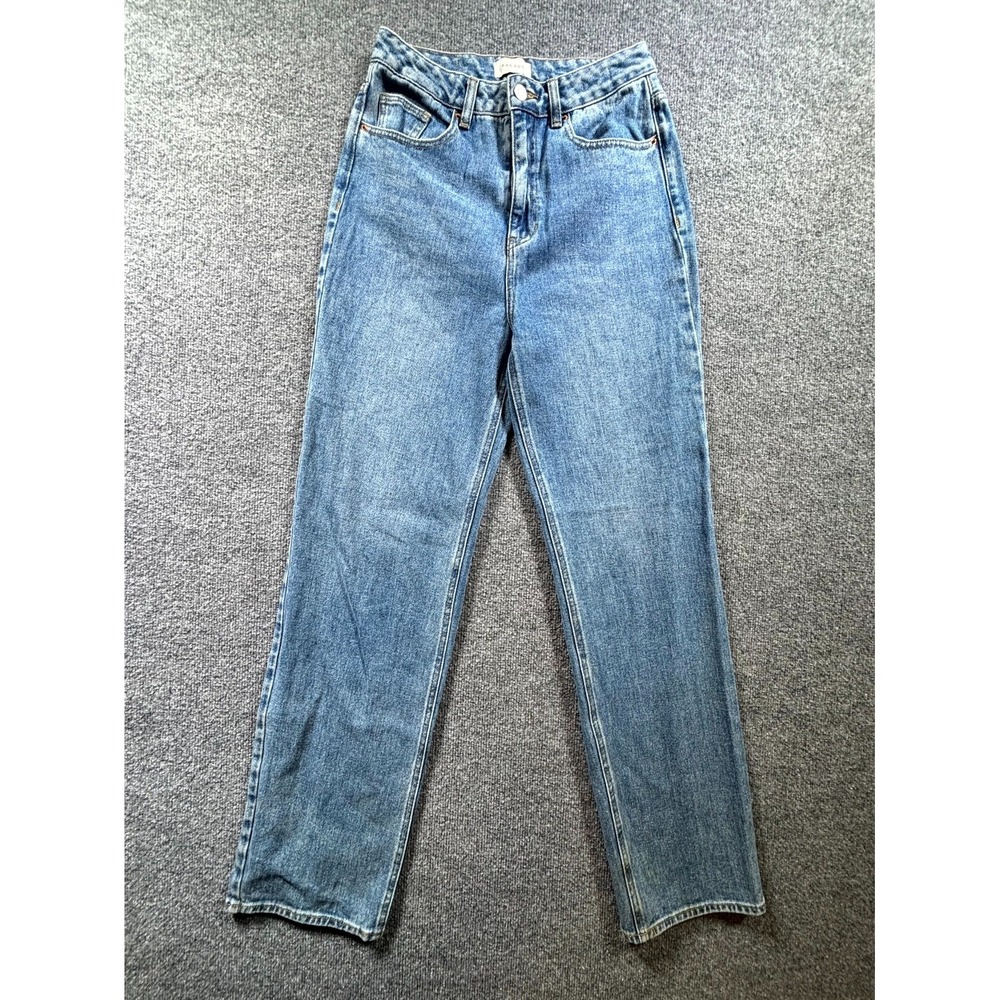 PacSun Women Medium Wash Denim Straight Leg Jeans 27 Waist 32 Inseam